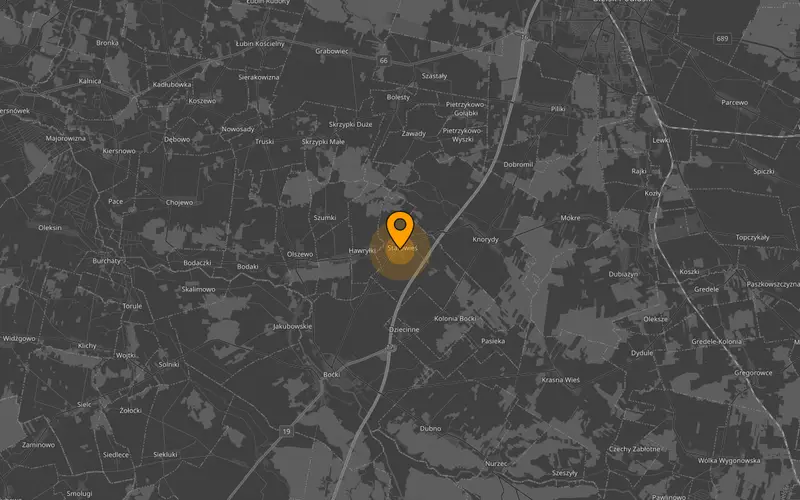 Mapa z położeniem warsztatu DD Specjal w Starowsi